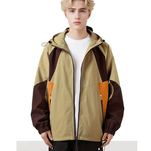 URBANGAZER Men's Varsity <b>Jacket</b> Woolen Fabric Windproof Eco-Friendly Quick Dry Breathable <b>Fleece</b> <b>Lining</b> High Street Style Winter - Product Image 2
