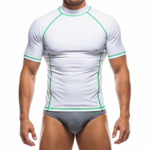 Rashguard homme de qualité supérieure, tissu de haute qualité, coupe confortable, séchage rapide, respirant, idéal pour le surf. - Product Image 1