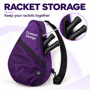 Sac de raquette de squash REXFIT Sports, design personnalisé, sac à bandoulière avec poche zippée en mesh pour l'entraînement sur le terrain et les voyages - Product Image 2