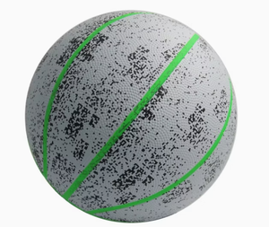 Balón de Baloncesto de PVC con Rayas Verdes y Diseño Moteado Gris, Tamaño 7, para Uso en Interiores y Exteriores - Product Image 4