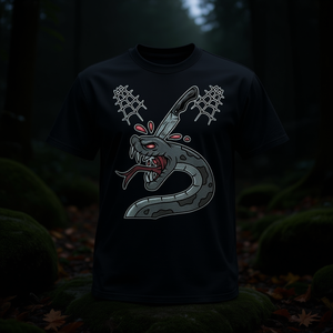 Camiseta Knife Collector Snake negra con cuello redondo y diseño gráfico para hombre - Product Image 3