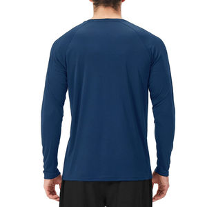 Camiseta Deportiva de Manga Larga para Hombre, Color Azul Marino, Mangas Raglán, Transpirable, para Gimnasio y Entrenamiento - Product Image 4