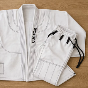 Kimono de Jiu-Jitsu Brésilien personnalisé en coton doux tissé perlé, léger et résistant, uniforme de grappling pour adultes (hommes et femmes) - Product Image 1