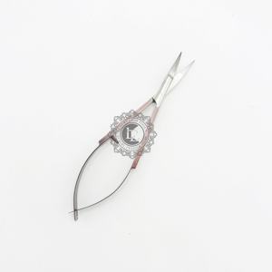 Meilleur prix Ombre revêtement en poudre argent pointe incurvée ciseaux à ressort en acier inoxydable durable avec lame droite tranchante - Product Image 6