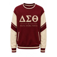Sweat-shirt à col rond unisexe avec lettres grecques brodées et impression dorsale 13, style preppy, polaire d'hiver, écologique