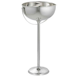 Cubo de Hielo Ovalado de Acero Inoxidable para Vino con Soporte, Enfriador de Champán Alto para Dos Botellas, para Restaurante o Bar - Product Image 5