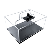 Boîte à jetons de poker en acrylique transparent avec serrure - Contient 400 jetons pour le Baccarat, le Texas Hold'em et la Roulette