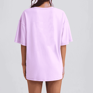 Camiseta Holgada Extra Grande para Mujer con Estampado Personalizado, Moda Urbana de Verano, Material de Tela Personalizado, Ropa Urbana de Algodón Transpirable - Product Image 2