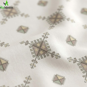 Parure de lit en coton Super King à imprimé géométrique |   Linge de lit doux avec housses d'oreiller, respirant, durable, textile moderne - Product Image 3