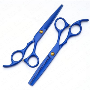 Premium 6 Inch Blue Titanium Barber Hair Scissors Professional Hair Cutting Shears Custom Branding Salon <b>Tool</b> - Product Image 6