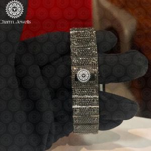 Montre de luxe pour homme Charm_Jewells en acier inoxydable, cadran 40 mm, design Mandala noir, chronographe, mouvement mécanique, date automatique, fonction push - Product Image 2
