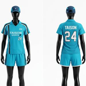 Uniforme de tennis en polyester et élasthanne de qualité supérieure 180 GSM, panneaux latéraux noirs, impression par sublimation, logo personnalisé - Product Image 5