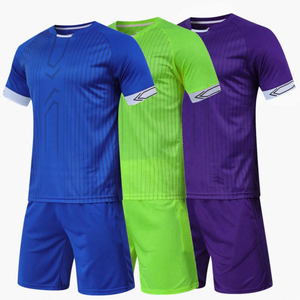 Men's Blue Short Sleeve Crew Neck Moisture Wicking <b>T</b>-<b>Shirt</b> With Black Elastic Waist Shorts Set - Product Image 4
