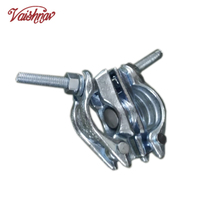 Échafaudage en acier, conception industrielle forgée, coupleur pivotant, demi-coupleur double, 48,3x48,3 mm, BS-1139/EN74, argent/doré, Vaishnav