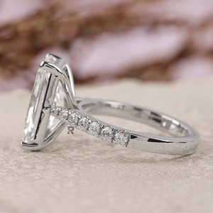 Anillo de Compromiso y Boda Minimalista para Mujer, Aradia Radiant EX Cut, Oro de 10K/14K/18K, Diamante Cultivado en Laboratorio de 1-5CT, Color D, VS1, Certificado IGI - Product Image 5