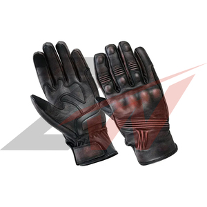 Gants de moto en cuir confortables pour le motocross, personnalisés, à doigts entiers, respirants, en peau de mouton véritable, légers pour l'automne - Product Image 6