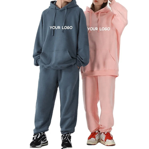 Ensemble de survêtement unisexe à capuche pour homme et femme, ensemble assorti pour couple, pantalon de jogging décontracté en coton 100% - Product Image 2
