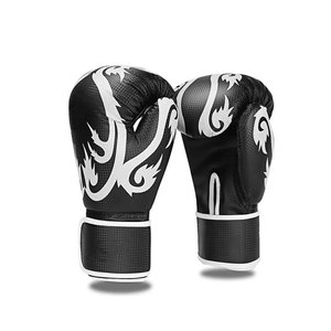 Guantes de Boxeo de Cuero PU para Entrenamiento y Sparring, Guantes de Cuero Sintético con Logotipo Personalizado para Hombres y Mujeres - Product Image 1