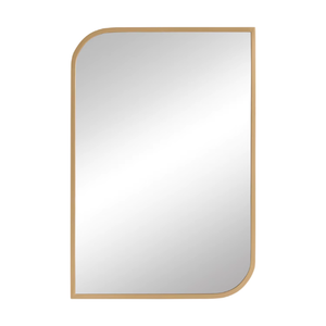 Grand miroir mural en métal doré, miroir mural décoratif moderne pour salon, salle de bain, chambre à coucher, décoration de la maison - Product Image 2