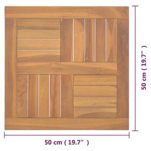 Tavolo in legno massello Teak 19.7 quadrato "x 19.7" x 1 "pollici - Product Image 6