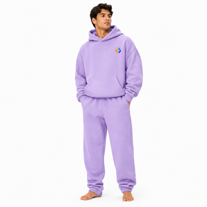 Traje de lana extragrande para hombre, ofrece una textura de lana acogedora, un ajuste holgado y cómodo, mangas largas y cobertura cálida para uso casual OEM - Product Image 1
