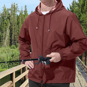 New Design <b>Light</b> Weight Rain <b>Jacket</b> High Quality Solid Color Zipper Closure Outdoor <b>Men</b> Waterproof Windbreaker <b>Jackets</b> - Product Image 6