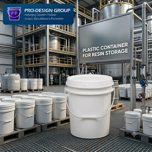Contenedor de Plástico de 19L con Tapa Hermética; Cubeta Resistente a Químicos para Almacenamiento de Resina Industrial - Product Image 6