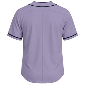 Wholesale Customized Breathable Sublimated Short Sleeve Baseball Jerseys Men's 100% Polyester Solid Color Plus Size Summer - Product Image 5