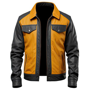 SALVA <b>LEATHER</b> Men's Red <b>Leather</b> Satin Breathable Summer Casual Workwear <b>Shirt</b> Long Sleeve Button-Up Turn-Down Collar Chest - Product Image 4