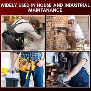 Ceinture porte-outils en cuir noir robuste pour électricien et charpentier, en cuir durable, à vendre - Product Image 6