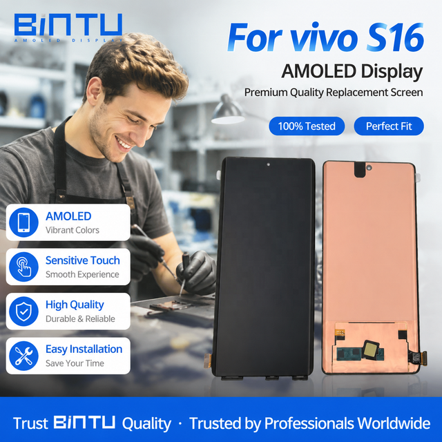 1:1 Original 6.7 Inch Curved Mobile Phone AMOLED Pantalla for Vivo S16 V29 5G V27 OLED Screen Replacement Afficheur LCD Display