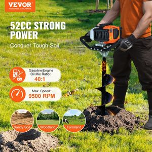 Trivella a Benzina 52CC 1450W con 8 Punte di Perforazione e Asta di Prolunga, Trivella Elettrica per Terreno - Product Image 2