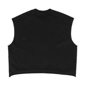 Débardeur en coton lavé pour homme, coupe ample, bords bruts, sans manches, col rond, style streetwear décontracté, été, vente en gros, OEM - Product Image 6