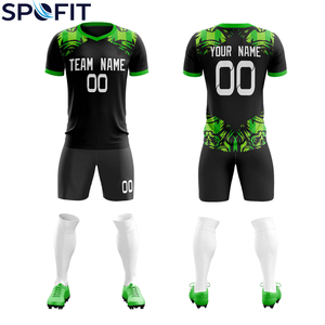 Ensemble complet d'uniformes de football personnalisés pour hommes, maillot de football en polyester respirant, kit d'entraînement à séchage rapide, vêtements de football d'équipe - Product Image 4