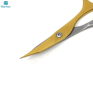 Curved Precision Two-Tone <b>Nail</b> <b>Scissors</b> With Protective Leather Pouch Beauty Tool <b>for</b> Salon & Home Use With Steel Handles - Product Image 6