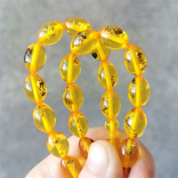 Tasbih couleur ambre en résine dorée avec insecte véritable, Misbaha, chapelet islamique, 33 perles de prière musulmanes, accessoires turcs Trabizon