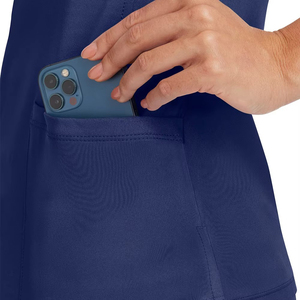 Selling Stylish <b>Grey</b> Medical Scrubs <b>Women</b> Scrub Nursing Polyester Stretchy Hospital Uniforms Sets Shirt and <b>Trouser</b> - Product Image 6