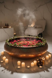 Bañera de Cobre Puro Ecológica y Moderna, Bañera de Hidromasaje con Acabado Antiguo Martillado a Mano, Bañera Profunda para Jardín Exterior, Bañera de Spa - Product Image 4