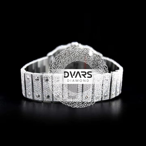 Reloj de Pulsera de Lujo con Movimiento Automático Monarch, Diamantes Color D, VVS1, Cristal de Zafiro Moissanite, Acero Inoxidable Premium - Product Image 2