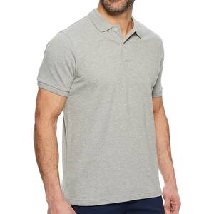 Polo homme uni blanc léger à manches courtes pour le golf et le bureau, coupe classique - Product Image 6