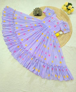 FANCY MUL CHANDERI - Prenda Étnica con Estampado Floral, de Algodón de Secado Rápido, para Uso Diario, Precio al por Mayor, Color Lavanda - Product Image 4