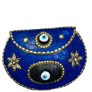 Handmade Designer Ladies Multi-Color Metal Mosaic Evening <b>Clutch</b> for Parties and <b>Weddings</b> - Product Image 1