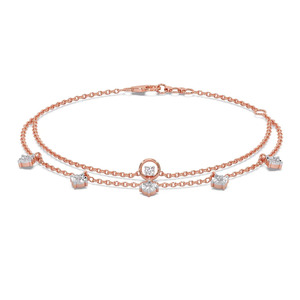 Interwoven Triangular Motif Diamond <b>Bangle</b> <b>Bracelet</b> - Product Image 2