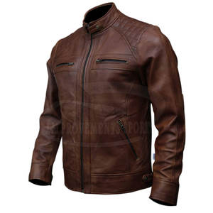 Veste de moto pour hommes de la meilleure qualité en cuir véritable respirant et grande taille en stock à vendre en ligne - Product Image 3