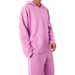 Factory Men Winter Hoodies Sweatpants Set Custom Digital Print Embossed Logo Fleece Eco-Friendly Streetwear Clothing OEM - Product Image 3
