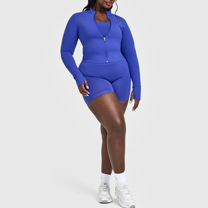 Best Selling Breathable Outdoor Running Sports <b>Yoga</b> <b>Jacket</b> for Women Solid Slimming Zipper Long-Sleeve <b>Yoga</b> Fitness <b>Jacket</b> Top - Product Image 2