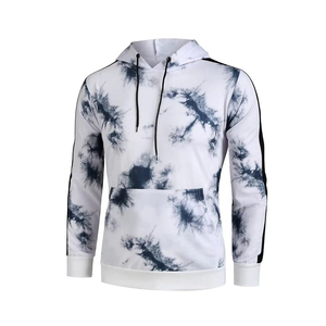 Sudadera Deportiva para Hombre, Sublimada, con Patrón de Hojas, de Forro Polar Suave, de Secado Rápido, de Poliéster, con Capucha, Manga Larga, Transpirable, para Correr, Gimnasio, Casual - Product Image 1