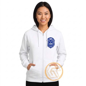 GREEK TREASURES – Sweat à capuche personnalisable pour femme, hiver, Zeta Phi Beta, broderie machine sur le devant, fermeture éclair, respirant, 100 % coton - Product Image 1