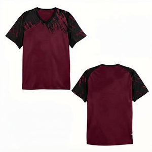 Conjunto de Camiseta de Fútbol para Niños Unisex Color Granate, 100% Poliéster, Transpirable, Impresión Digital, Secado Rápido, Absorbe la Humedad - Product Image 1