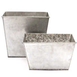 Wholesale Galvanized Metal Planter Box <b>Square</b> Rustic Iron Flower <b>Pot</b> Vintage Garden Decorative Succulent Trough Planters <b>Pots</b> - Product Image 1